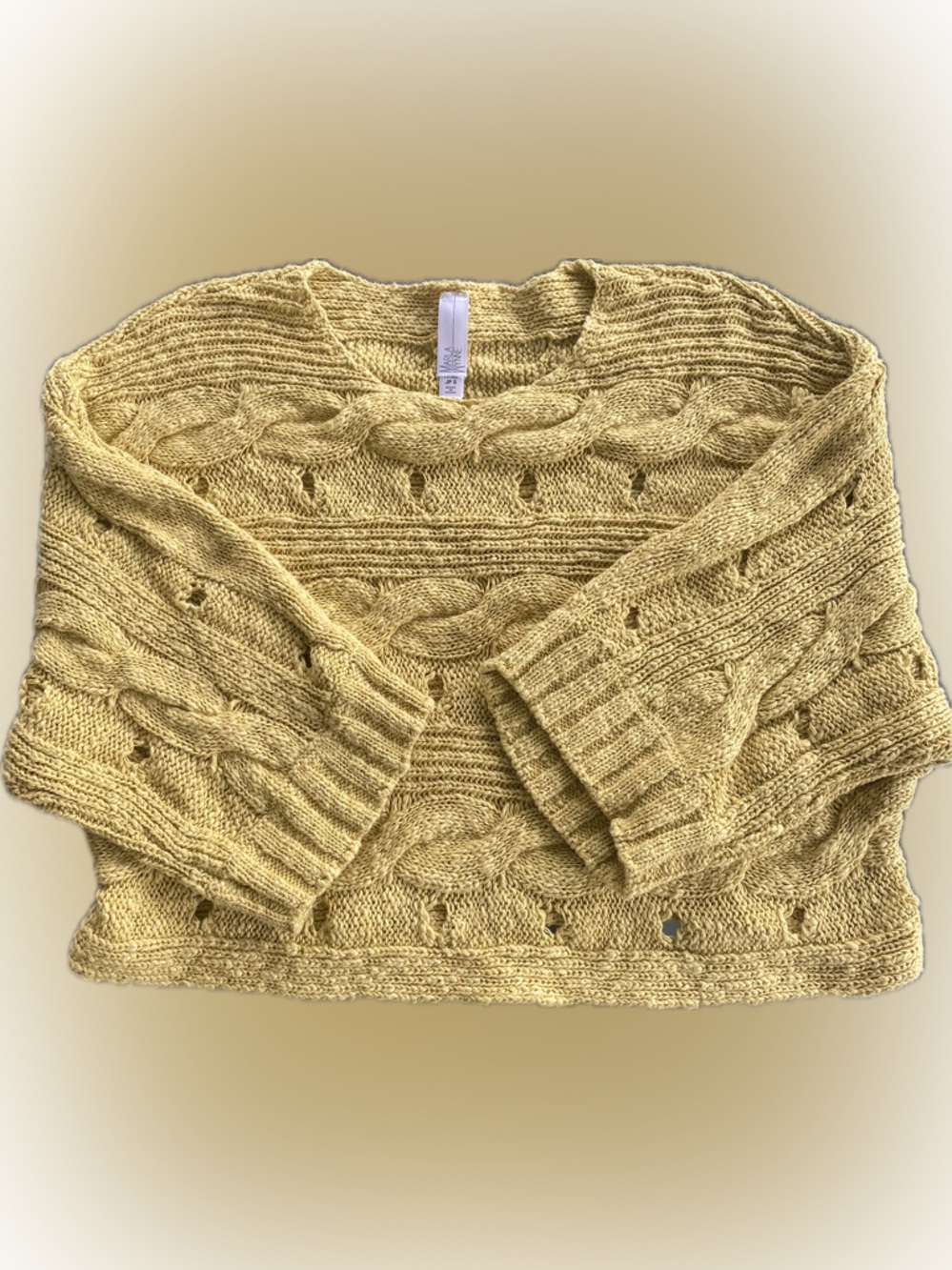 MarlaWynne Cropped Loose Knit Sweater